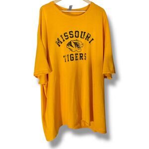 Gildan Missouri Tigers heavy‎ cotton tee 4XL relaxed - Mizzou gold